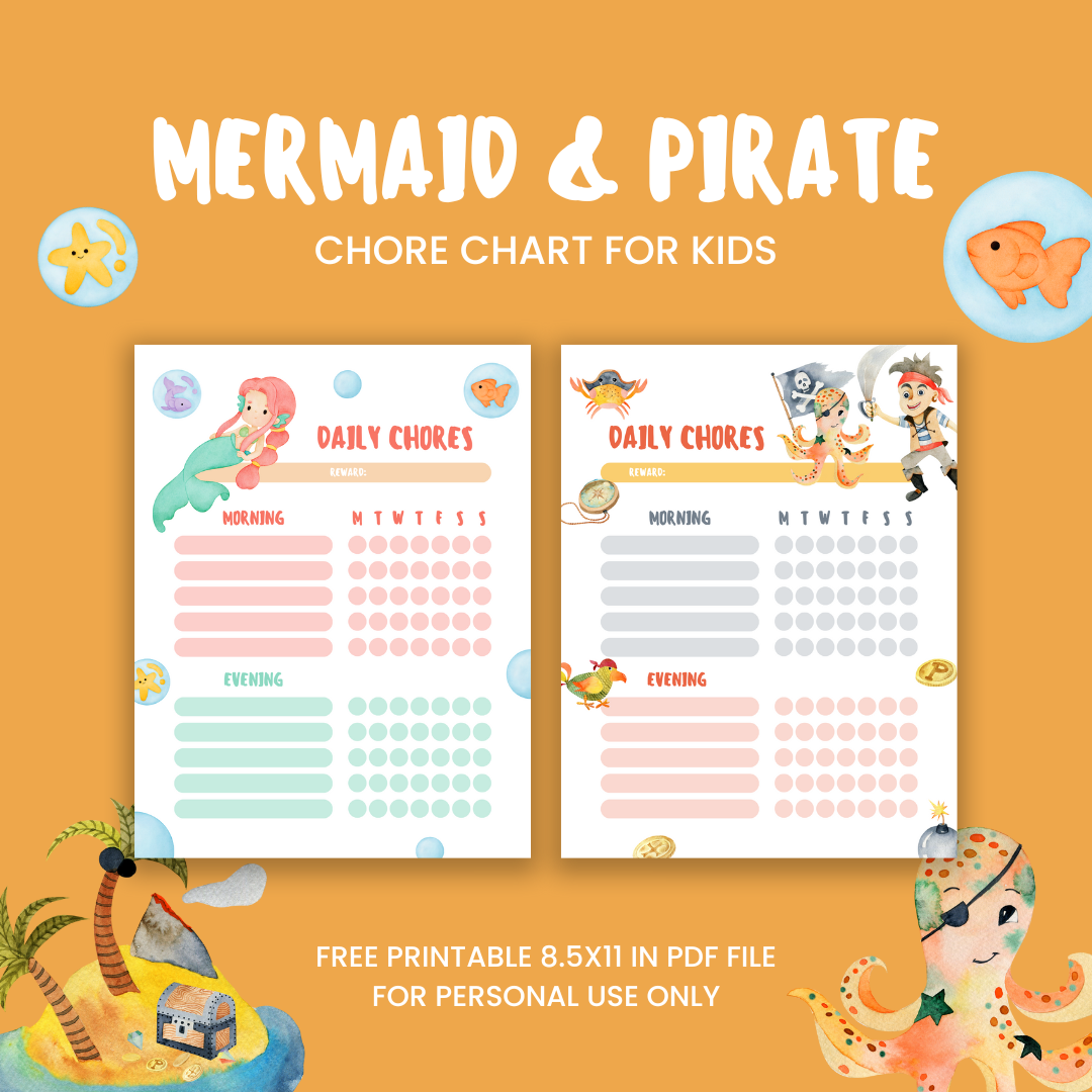 free chore chart for kids