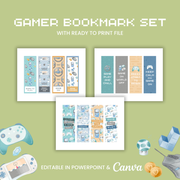 gamer bookmark set