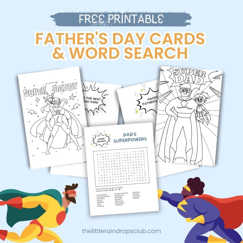 Free Father's Day Cards & Word Search