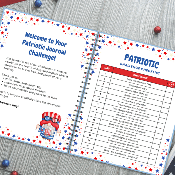 Patriot Power Challenge and Affirmation Cards for Kids - Image 3