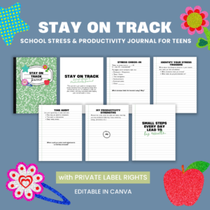 School Stress & Productivity Journal for Teens